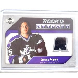George Parros Upper Deck Rookie Threads Event Used Jersey Card Los Angeles Kings